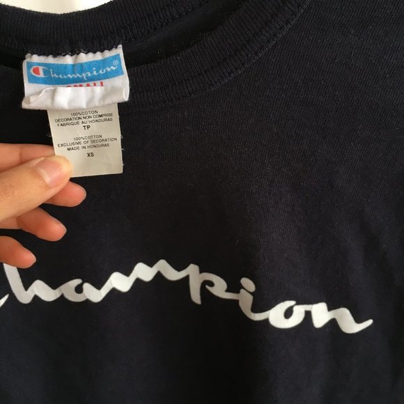 Navy Blue Champion Logo Tee - Picture 3 of 4